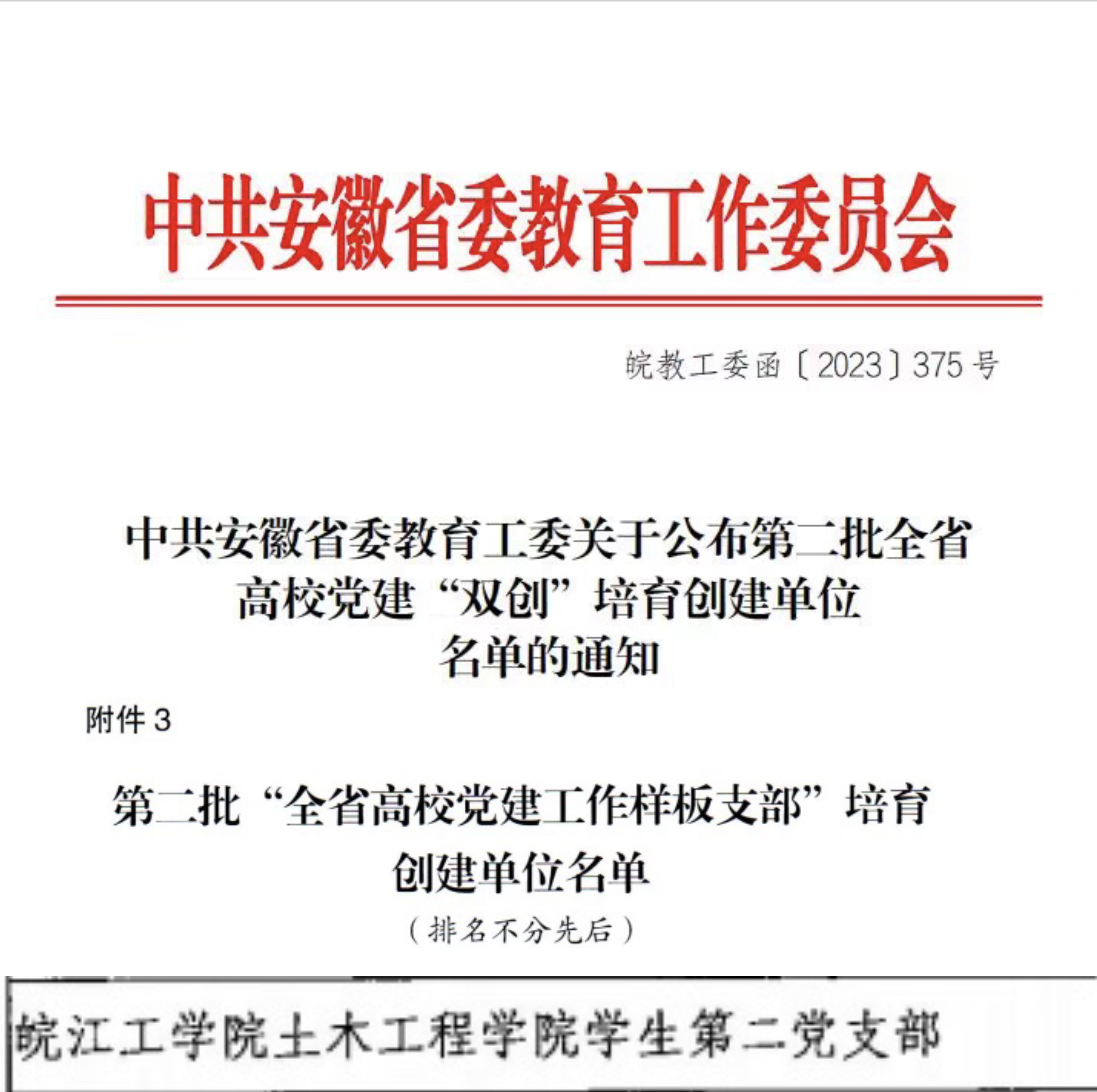 <strong>上榜！beat365平台官方网站土木工程学院学生第二党支部入选 “全省党建工作样板支部”</strong>